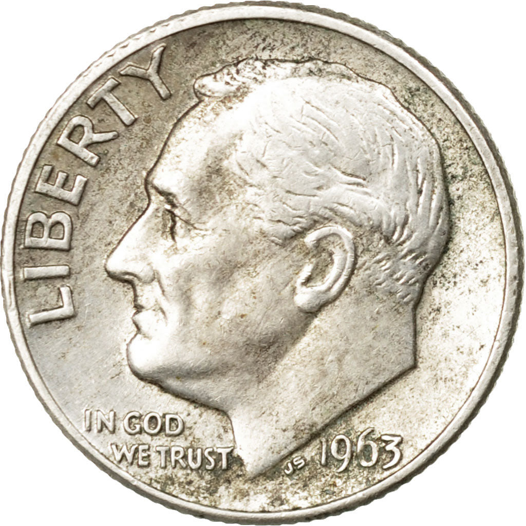 Coin, United States, Roosevelt Dime, Dime, 1963, U.S. Mint, Denver, VF(30-35)