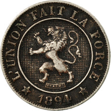 Moneta, Belgio, Leopold II, 10 Centimes, 1894, MB+, Rame-nichel, KM:42