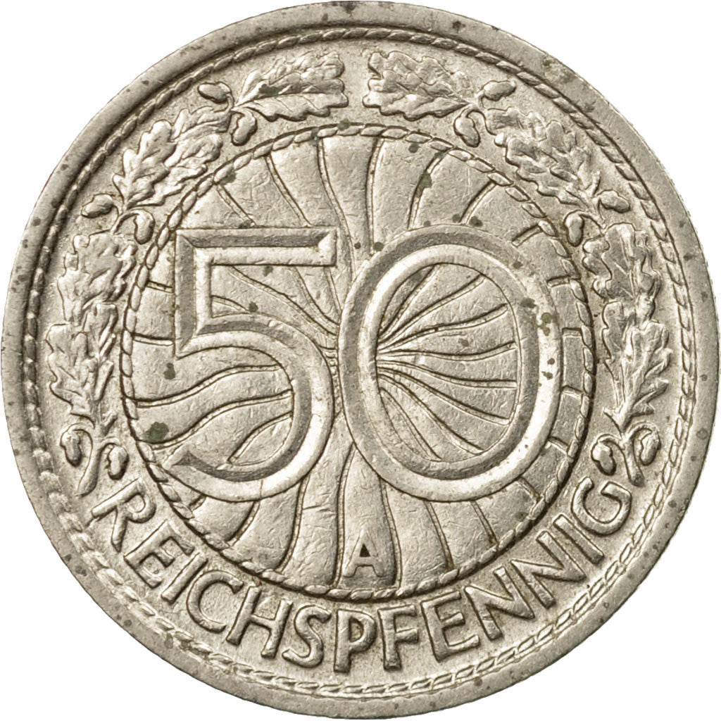 Monnaie, Allemagne, République de Weimar, 50 Reichspfennig, 1928, Berlin, TTB