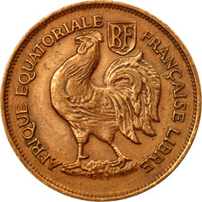 Coin, French Equatorial Africa, Franc, 1943, Pretoria, AU(55-58), Bronze, KM:2a