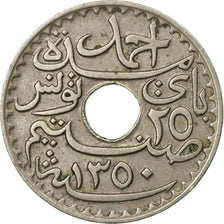 Coin, Tunisia, Ahmad Pasha Bey, 25 Centimes, 1931, Paris, EF(40-45)