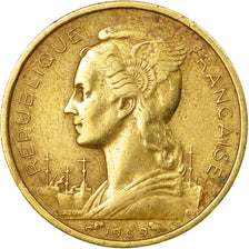Moneda, TERRITORIO FRANCÉS DE LOS AFARS E ISSAS, 10 Francs, 1969, Paris, BC+