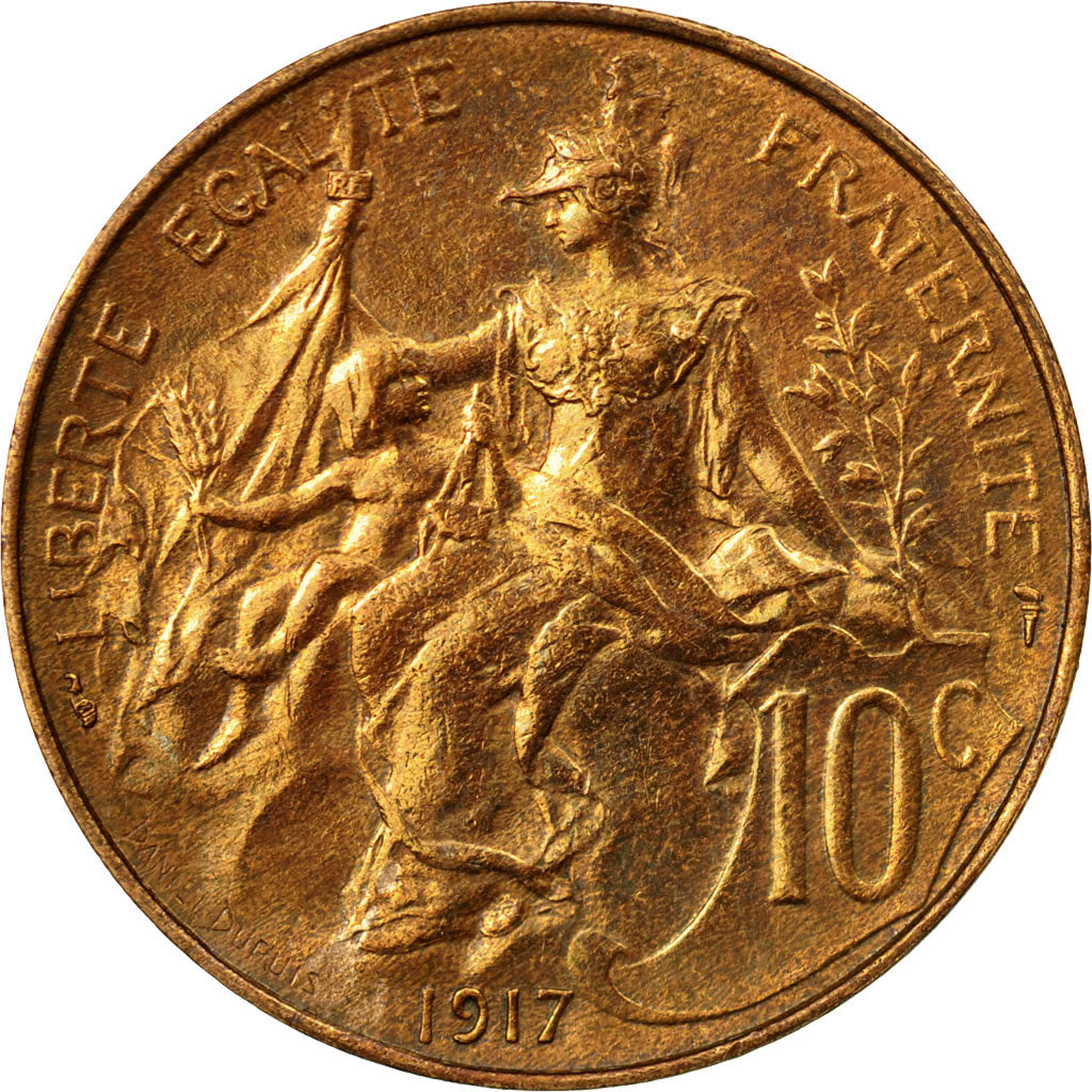 Monnaie, France, Dupuis, 10 Centimes, 1917, Paris, TTB, Bronze, KM:843, Le