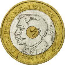 Coin, France, Pierre de Coubertin, 20 Francs, 1994, Paris, VF(30-35)