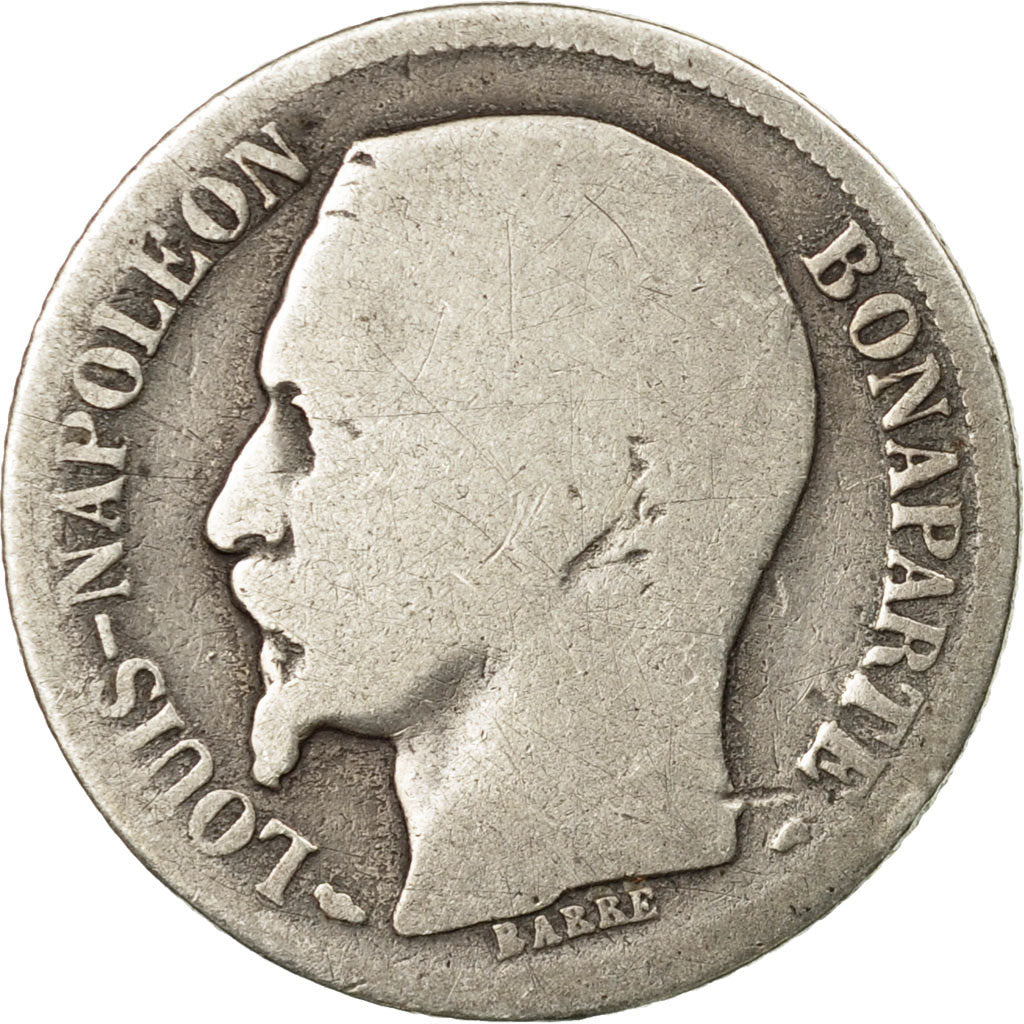 Coin, France, Napoleon III, Napoléon III, Franc, 1852, Paris, F(12-15), Silver