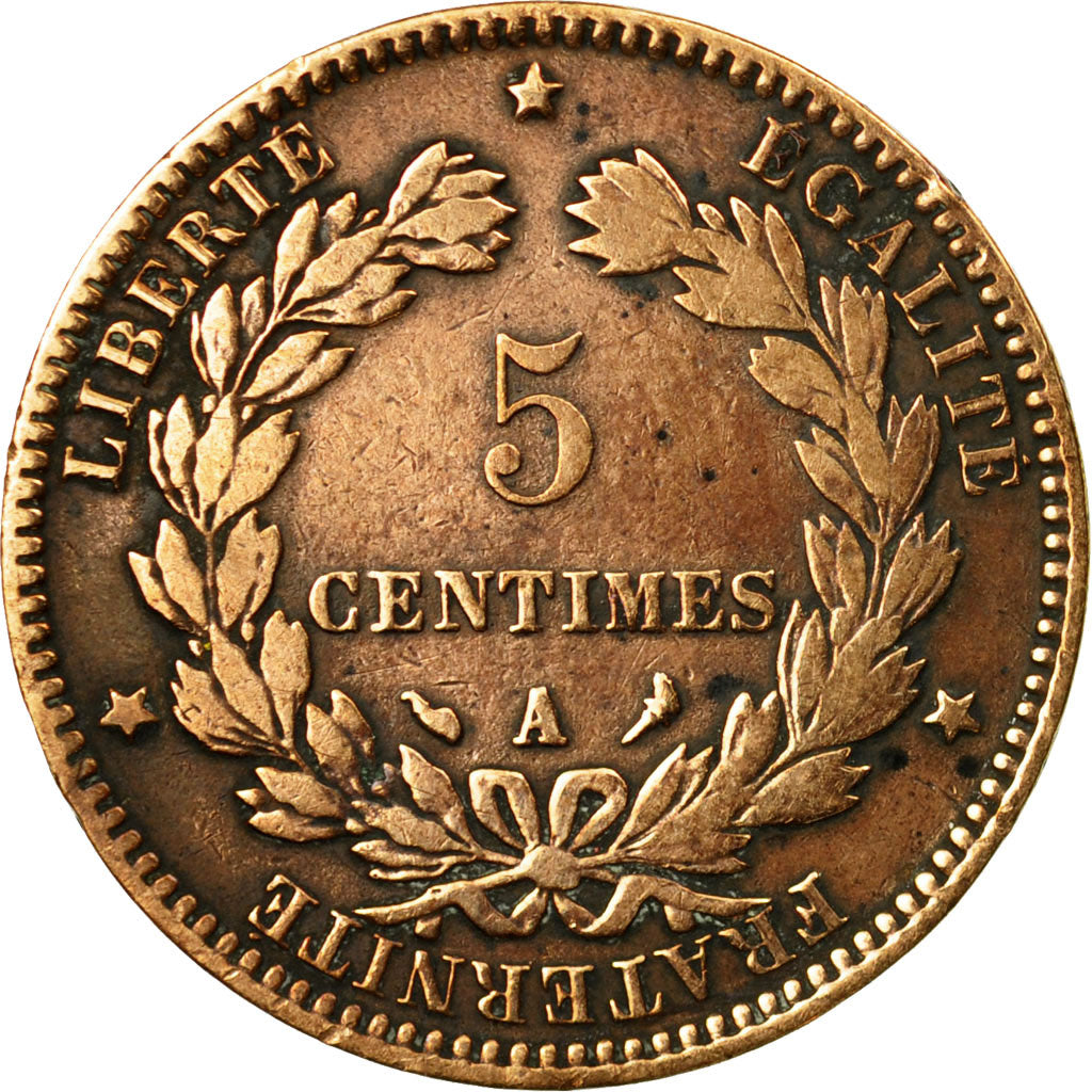 Coin, France, Cérès, 5 Centimes, 1897, Paris, VF(30-35), Bronze, KM:821.1, Le