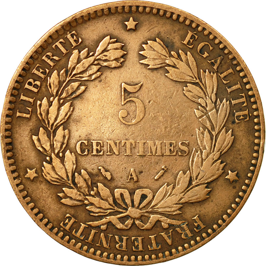Coin, France, Cérès, 5 Centimes, 1894, Paris, EF(40-45), Bronze, KM:821.1, Le