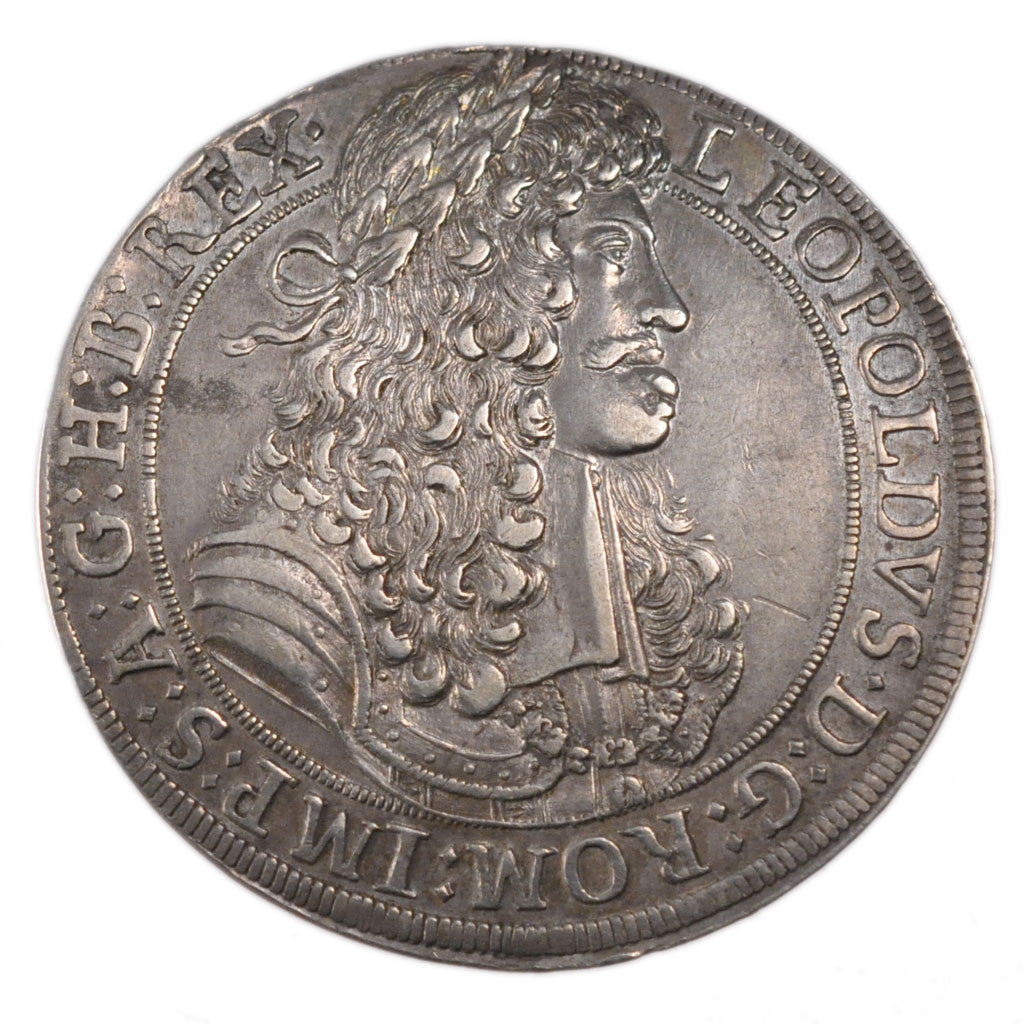 AUSTRIA, Thaler, 1680, Hall, KM #1303.1, MS(60-62), Silver, 28.30