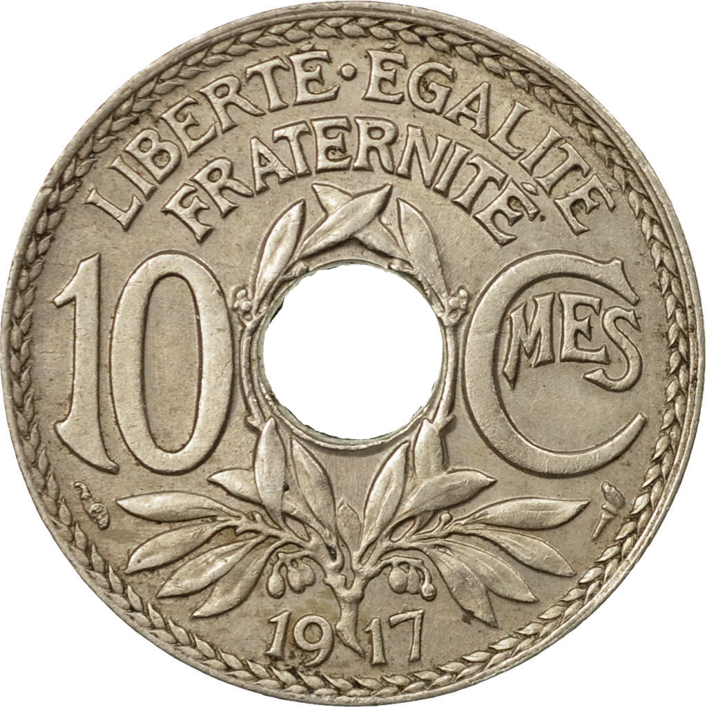 Monnaie, France, Lindauer, 10 Centimes, 1917, Paris, TTB, Copper-nickel