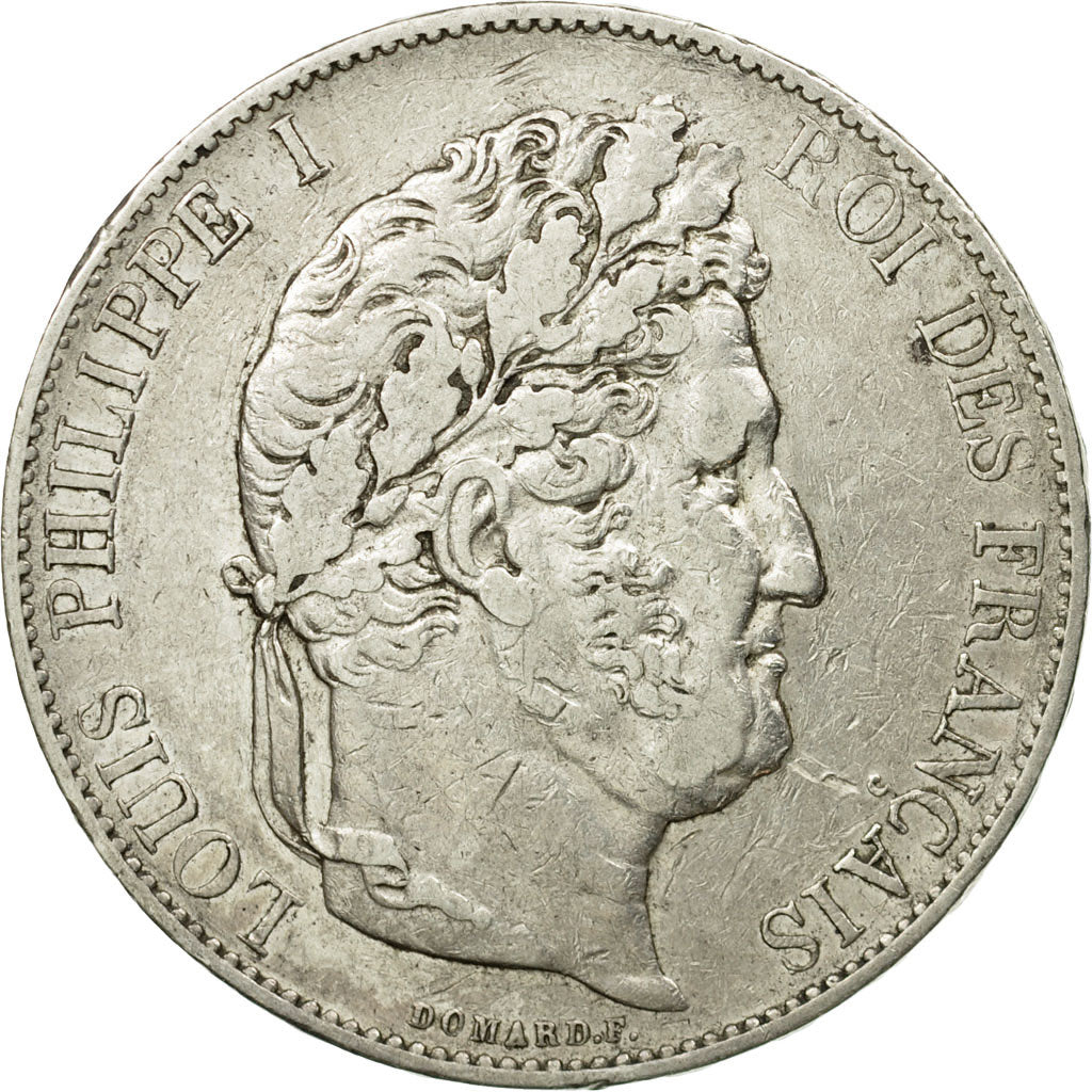 Coin, France, Louis-Philippe, 5 Francs, 1845, Paris, EF(40-45), Silver