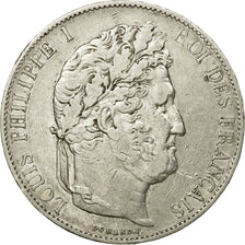 Coin, France, Louis-Philippe, 5 Francs, 1845, Paris, EF(40-45), Silver