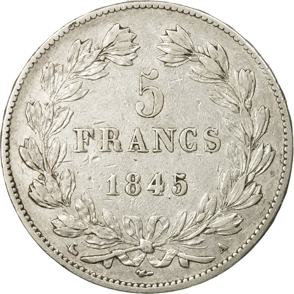 Coin, France, Louis-Philippe, 5 Francs, 1845, Paris, EF(40-45), Silver