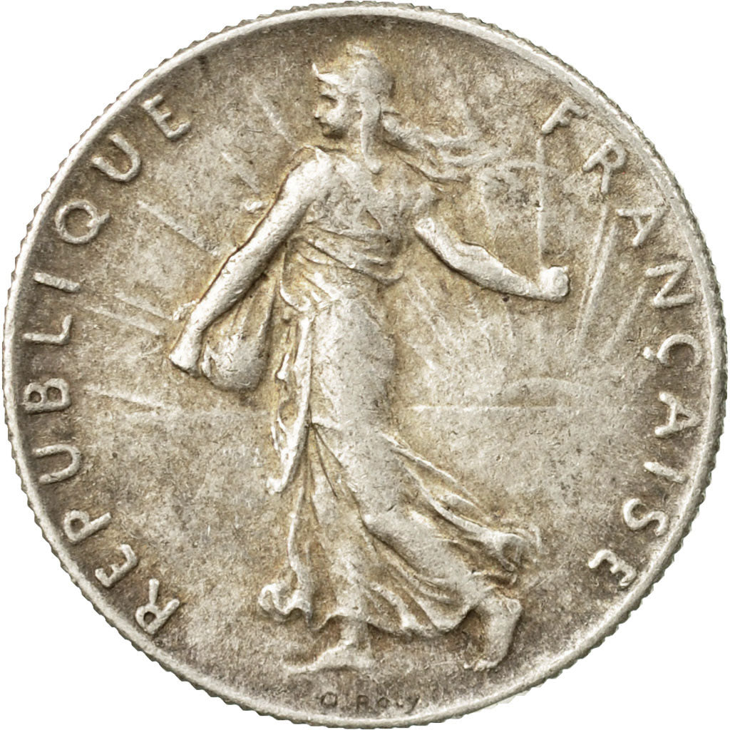 Coin, France, Semeuse, 50 Centimes, 1918, Paris, EF(40-45), Silver, KM:854, Le