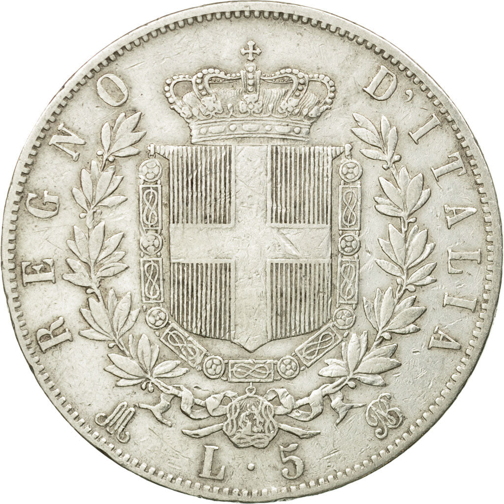 Münze, Italien, Vittorio Emanuele II, 5 Lire, 1869, Milan, SS, Silber, KM:8.3