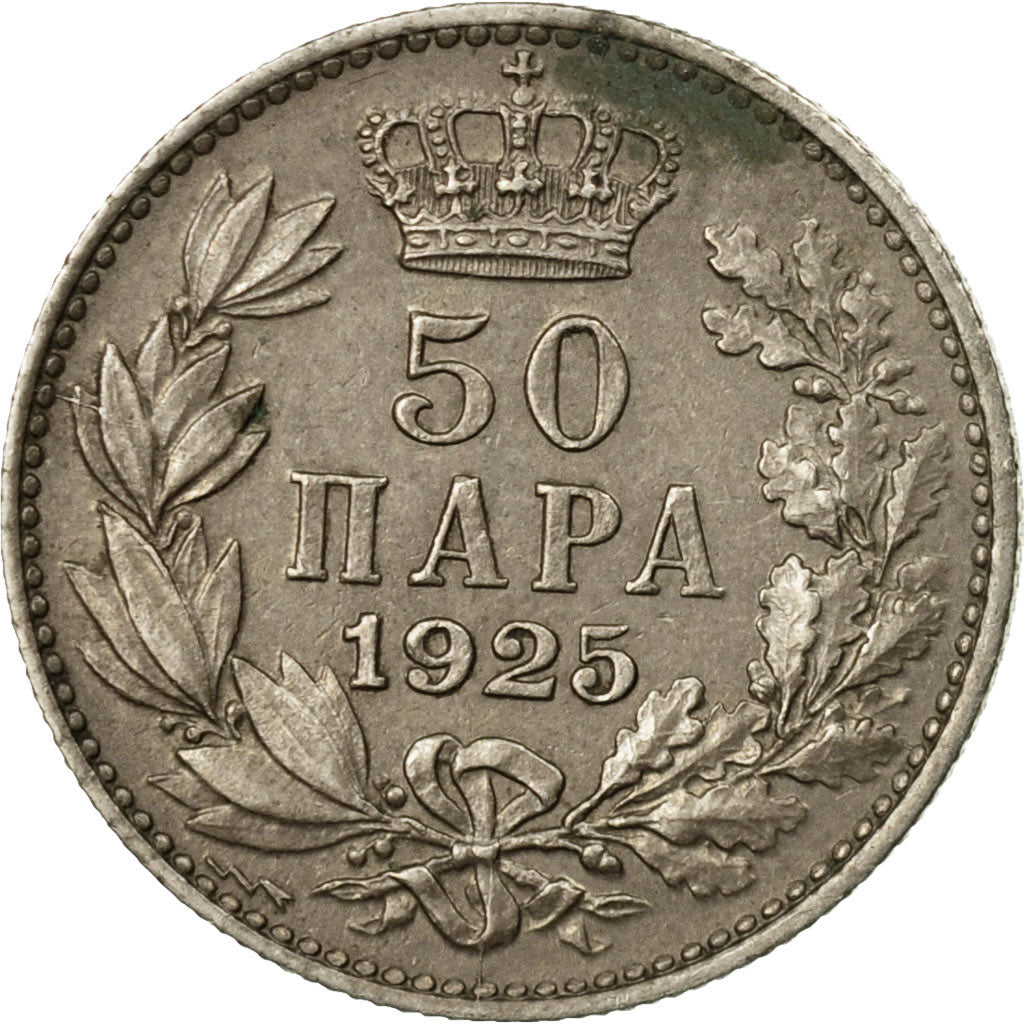 Coin, Yugoslavia, Alexander I, 50 Para, 1925, EF(40-45), Nickel-Bronze, KM:4
