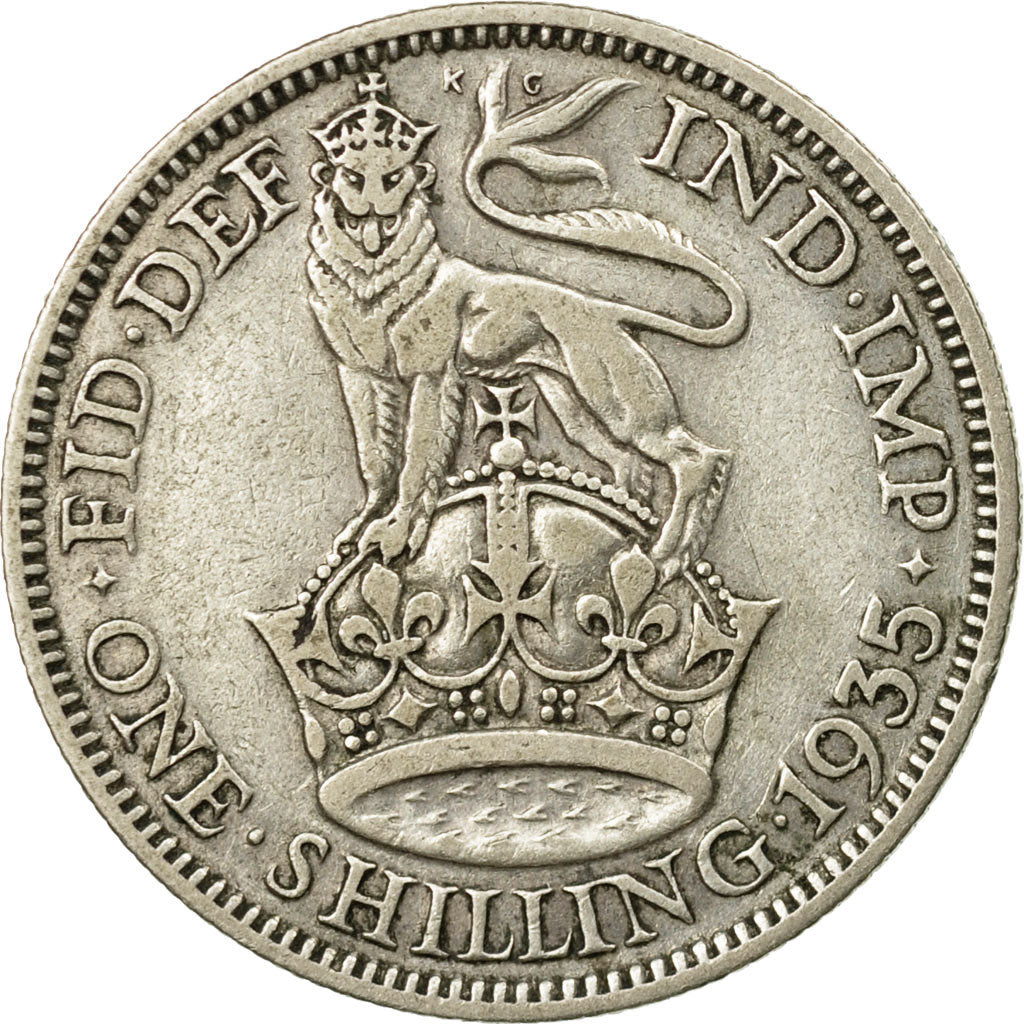 Coin, Great Britain, George V, Shilling, 1935, EF(40-45), Silver, KM:833