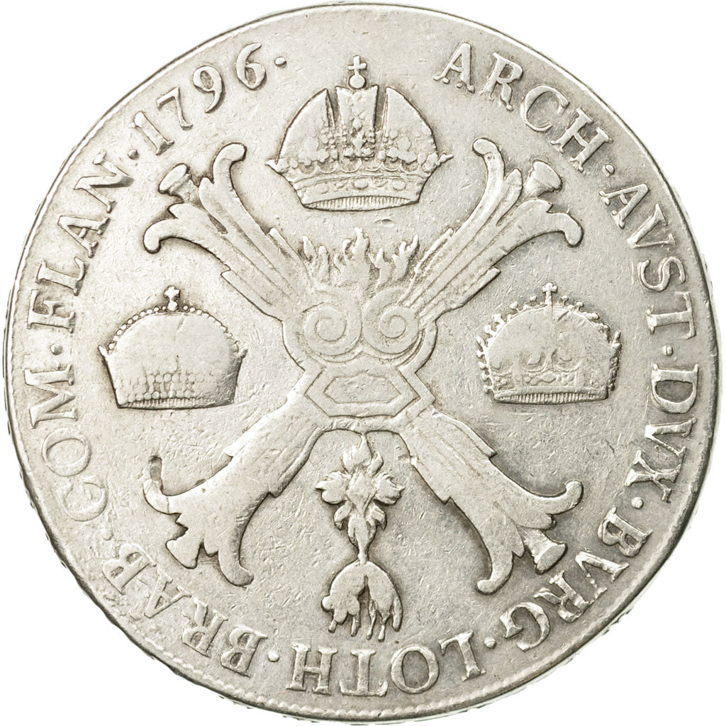 Coin, AUSTRIAN NETHERLANDS, Franz II, Kronenthaler, 1796, AU(50-53), Silver