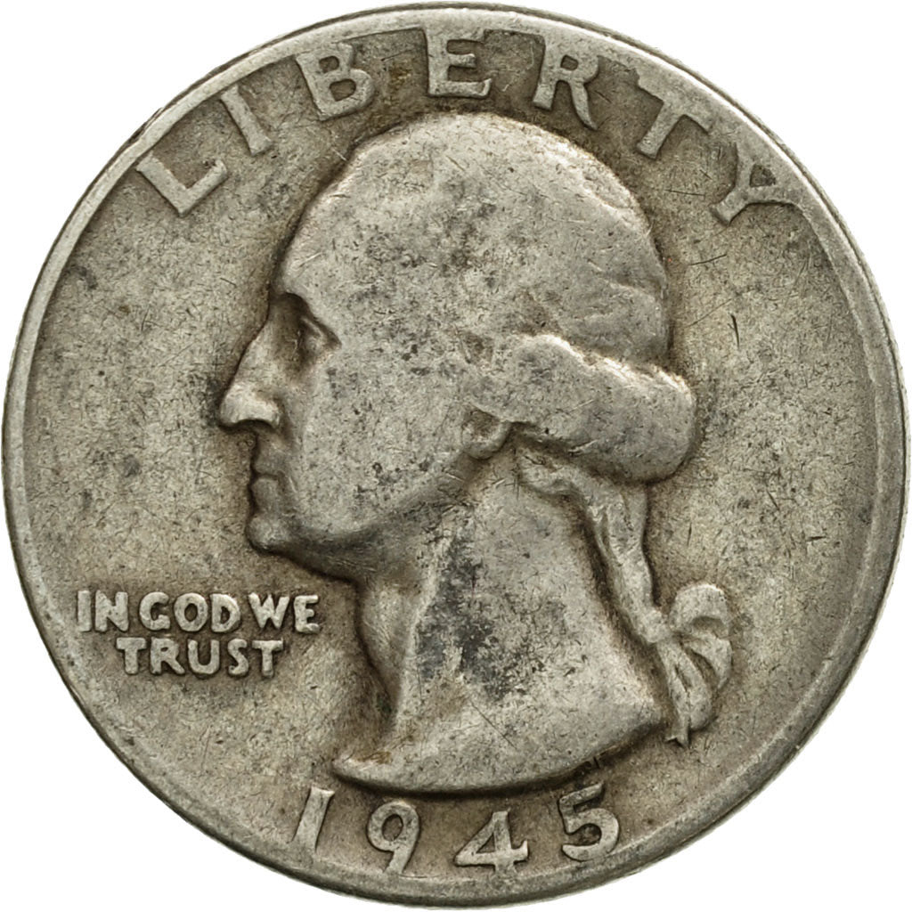Coin, United States, Washington Quarter, Quarter, 1945, U.S. Mint, Philadelphia
