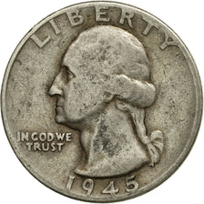 Coin, United States, Washington Quarter, Quarter, 1945, U.S. Mint, Philadelphia