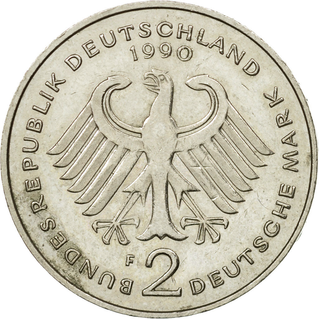 Coin, GERMANY - FEDERAL REPUBLIC, 2 Mark, 1988, Stuttgart, EF(40-45)