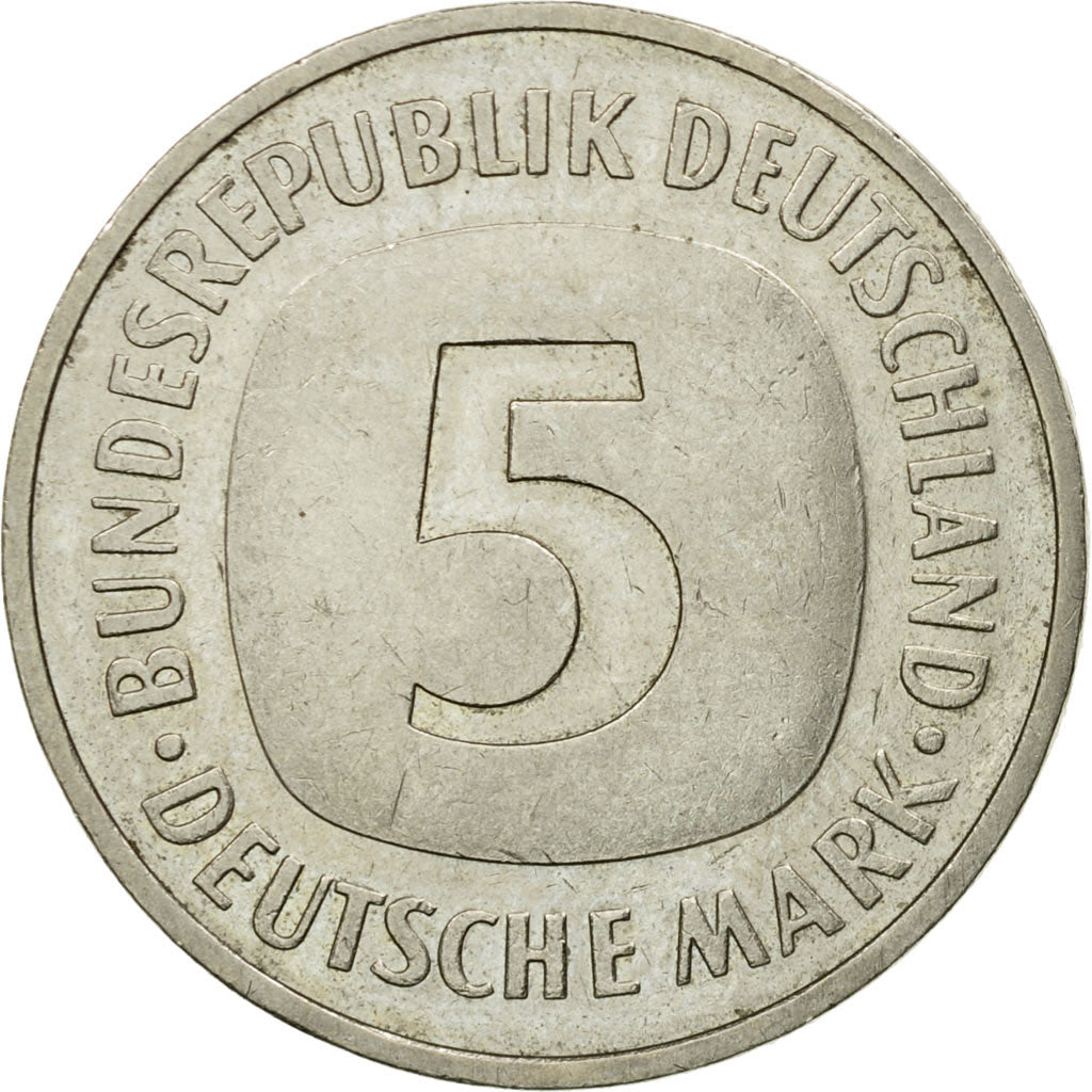 Moneta, GERMANIA - REPUBBLICA FEDERALE, 5 Mark, 1989, Munich, BB, Nichel