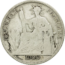Coin, FRENCH INDO-CHINA, 20 Cents, 1900, Paris, VF(20-25), Silver, KM:10