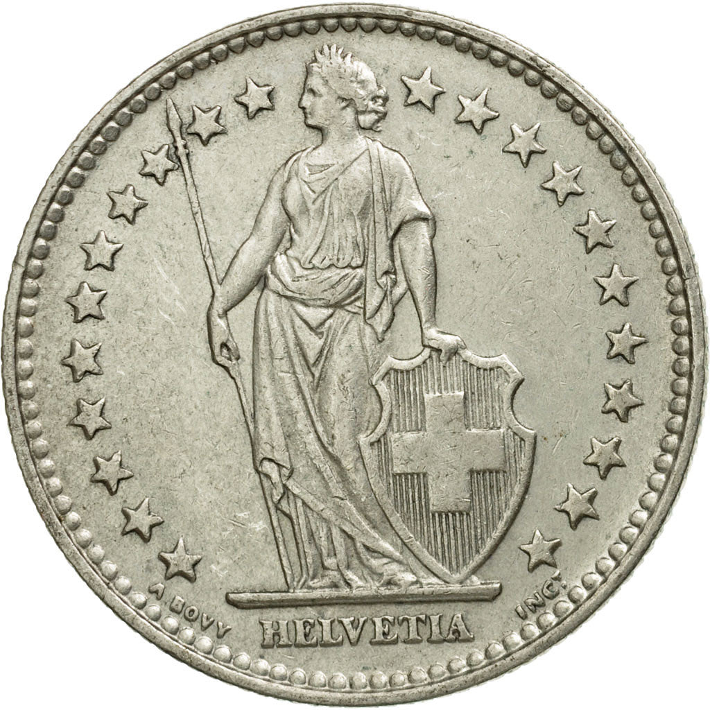 Coin, Switzerland, 2 Francs, 1931, Bern, EF(40-45), Silver, KM:21