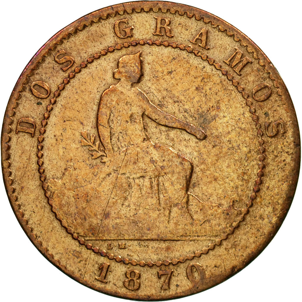Coin, Spain, Provisional Government, 10 Centimos, 1870, Madrid, EF(40-45)