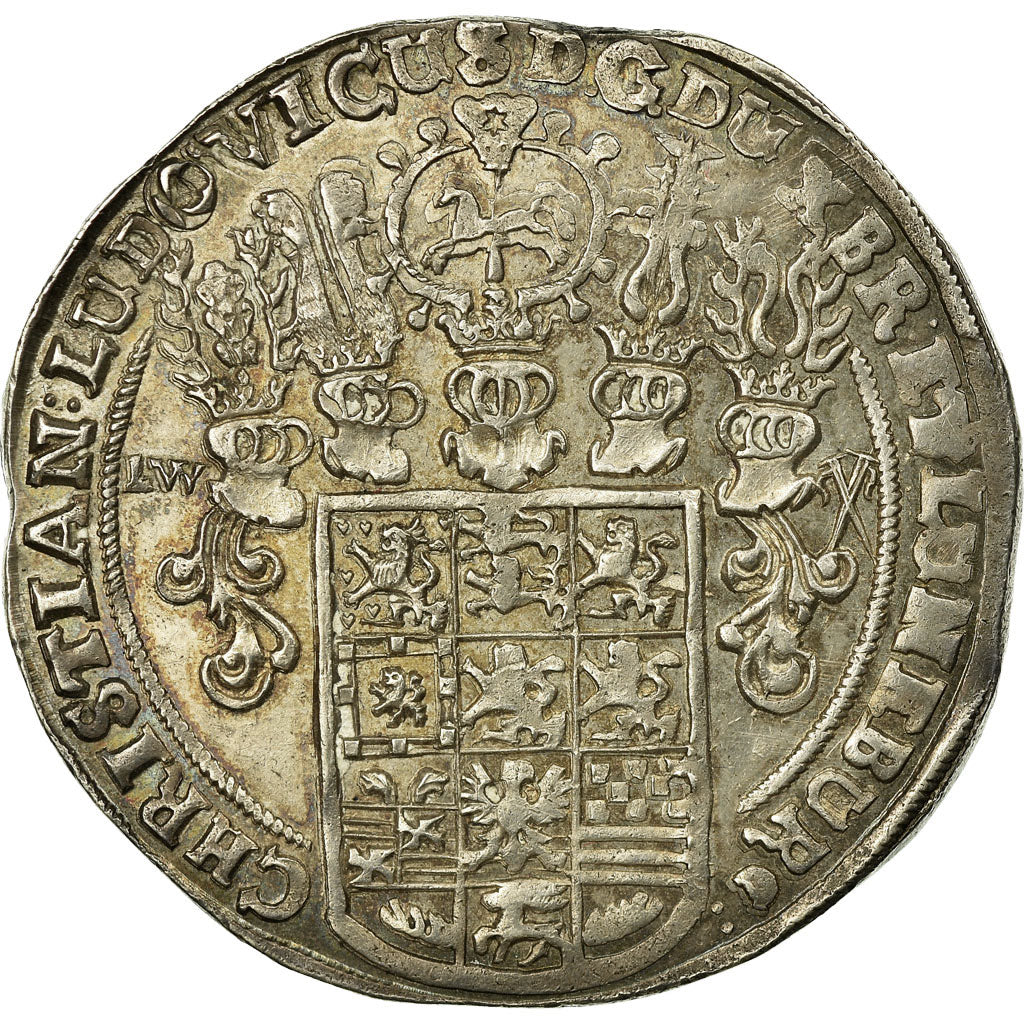Coin, German States, BRUNSWICK-LUNEBURG-CELLE, Thaler, 1656, MS(60-62), Silver