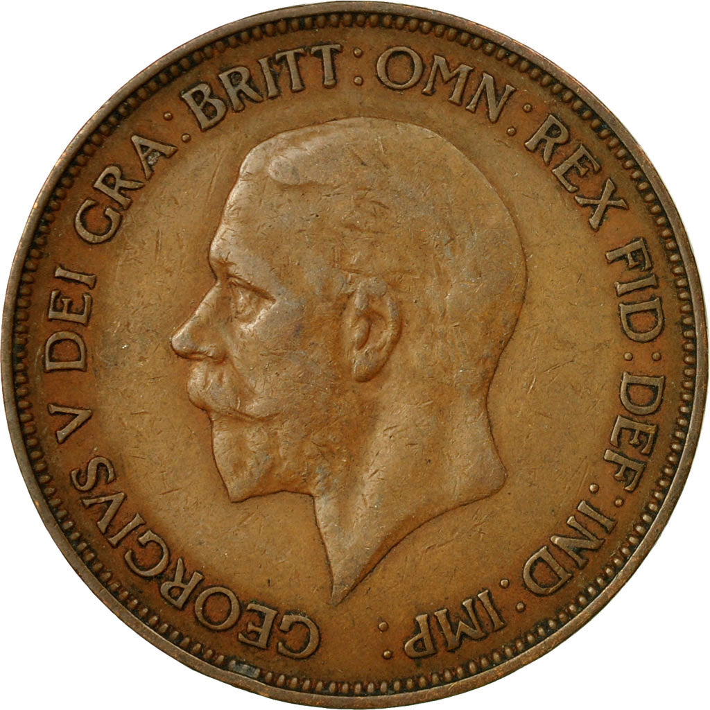 Moneda, Gran Bretaña, George V, Penny, 1935, BC+, Bronce, KM:838