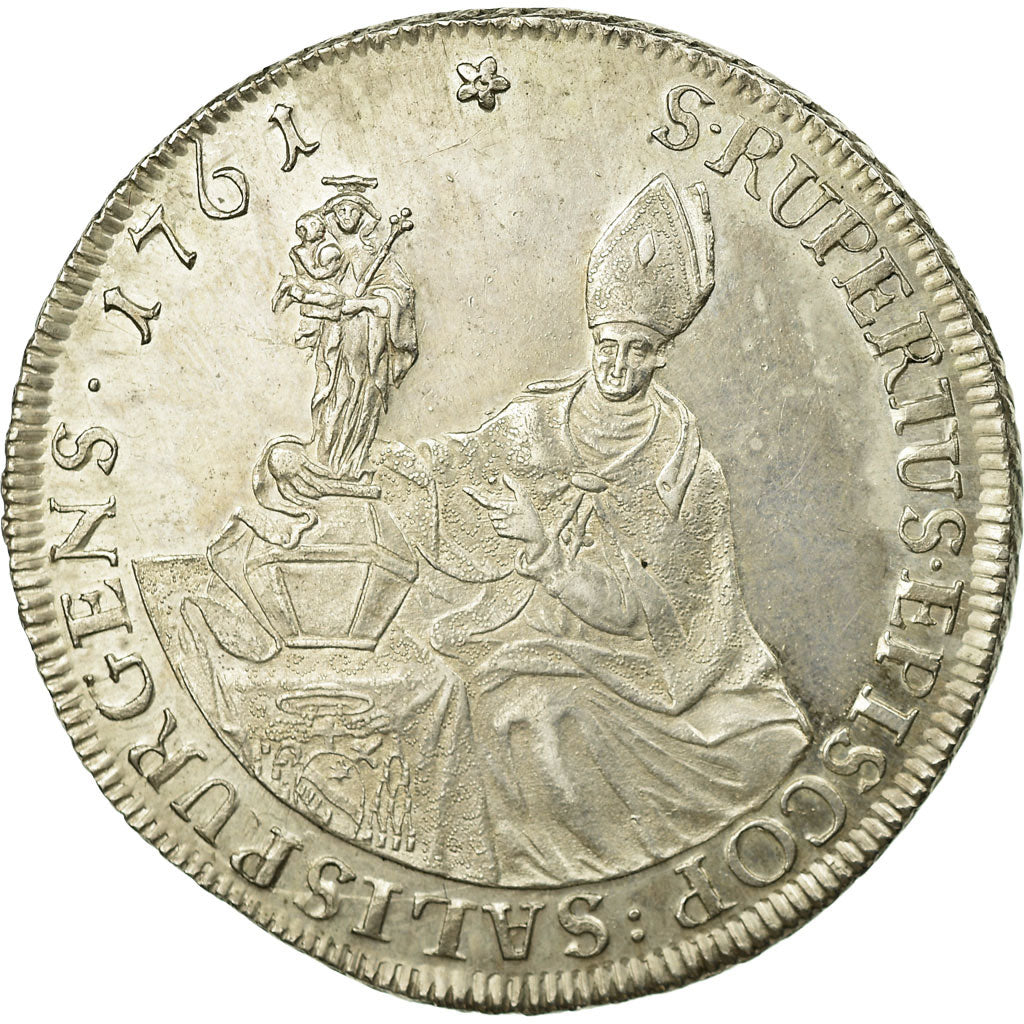 Coin, AUSTRIAN STATES, SALZBURG, Sigmund III, Thaler, 1761, MS(60-62), Silver