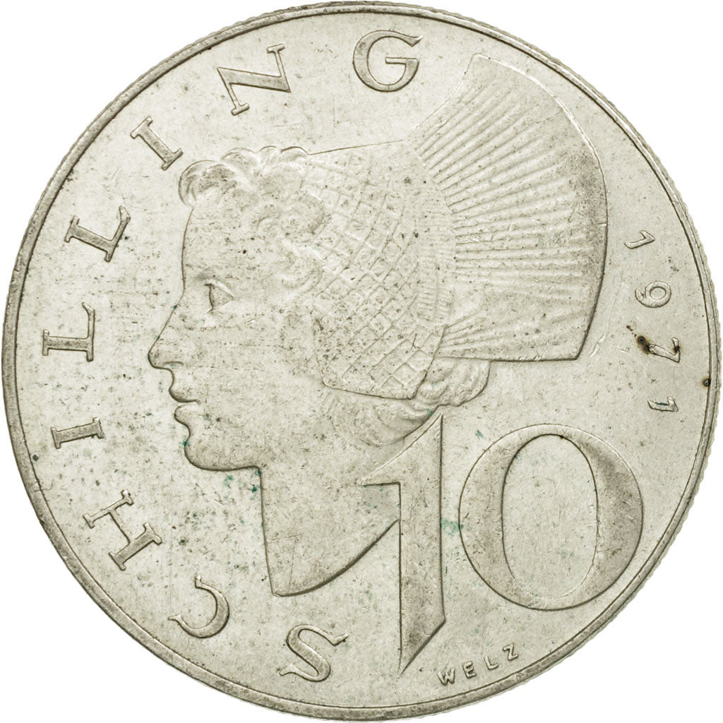 Coin, Austria, 10 Schilling, 1971, EF(40-45), Silver, KM:2882