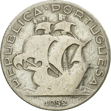 Coin, Portugal, 2-1/2 Escudos, 1932, VF(20-25), Silver, KM:580