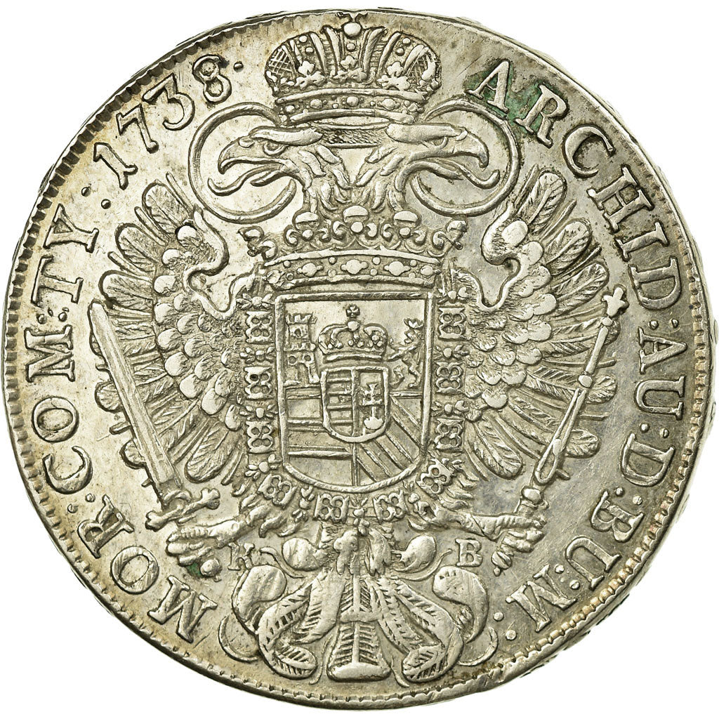 Coin, Hungary, Karl VI, Thaler, 1738, AU(55-58), Silver, KM:310.2