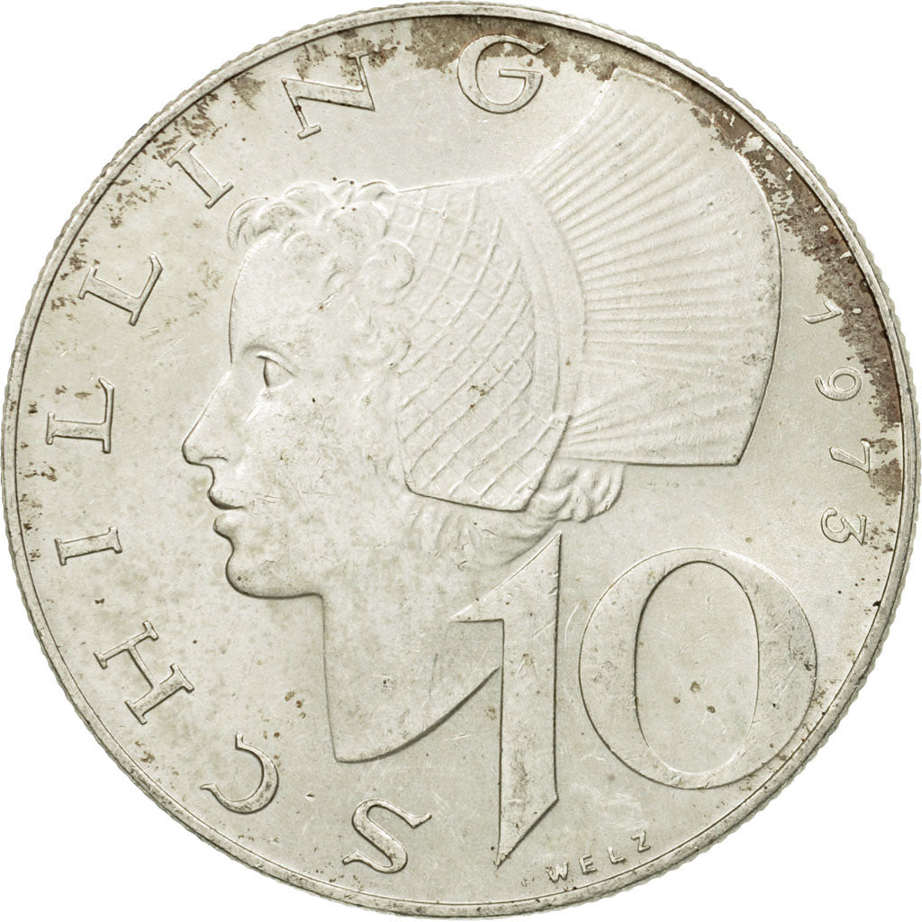 Coin, Austria, 10 Schilling, 1973, Bern, EF(40-45), Silver, KM:2882