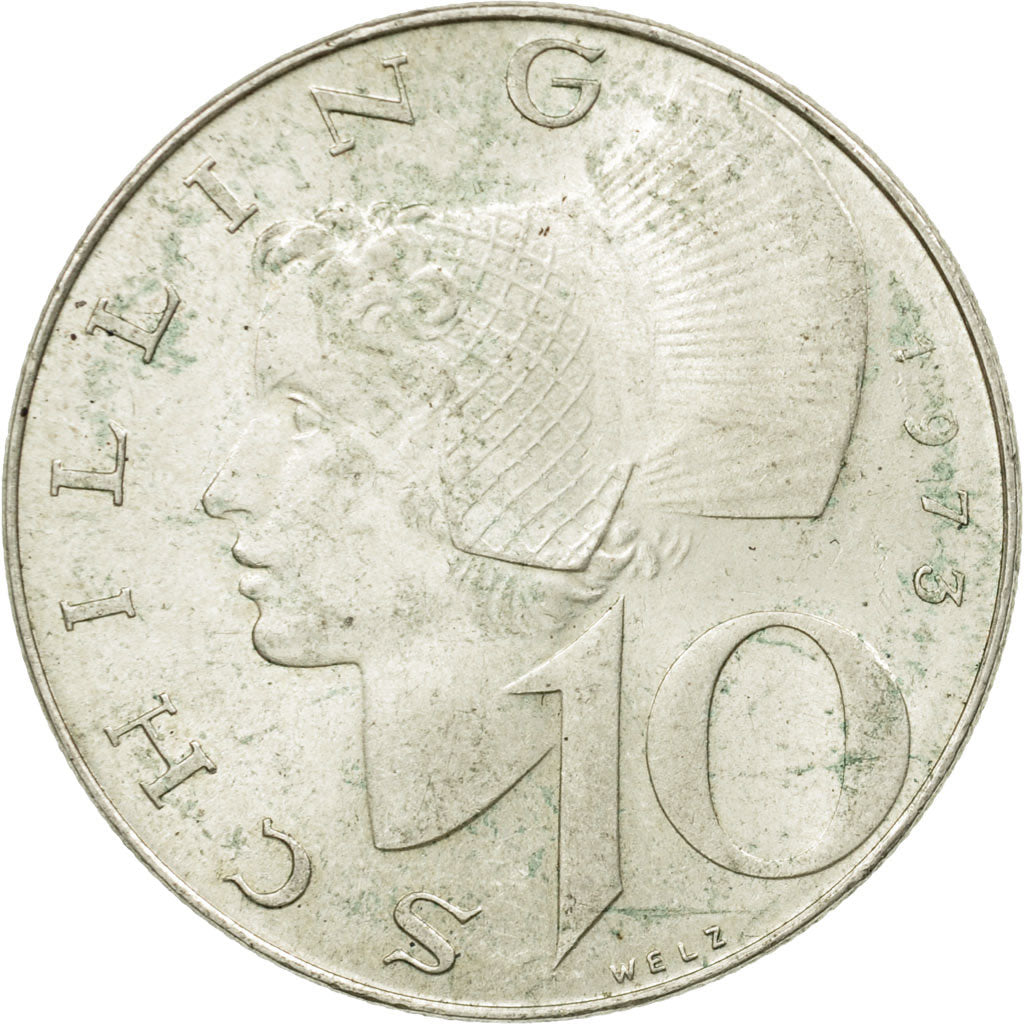 Coin, Austria, 10 Schilling, 1973, Bern, VF(30-35), Silver, KM:2882