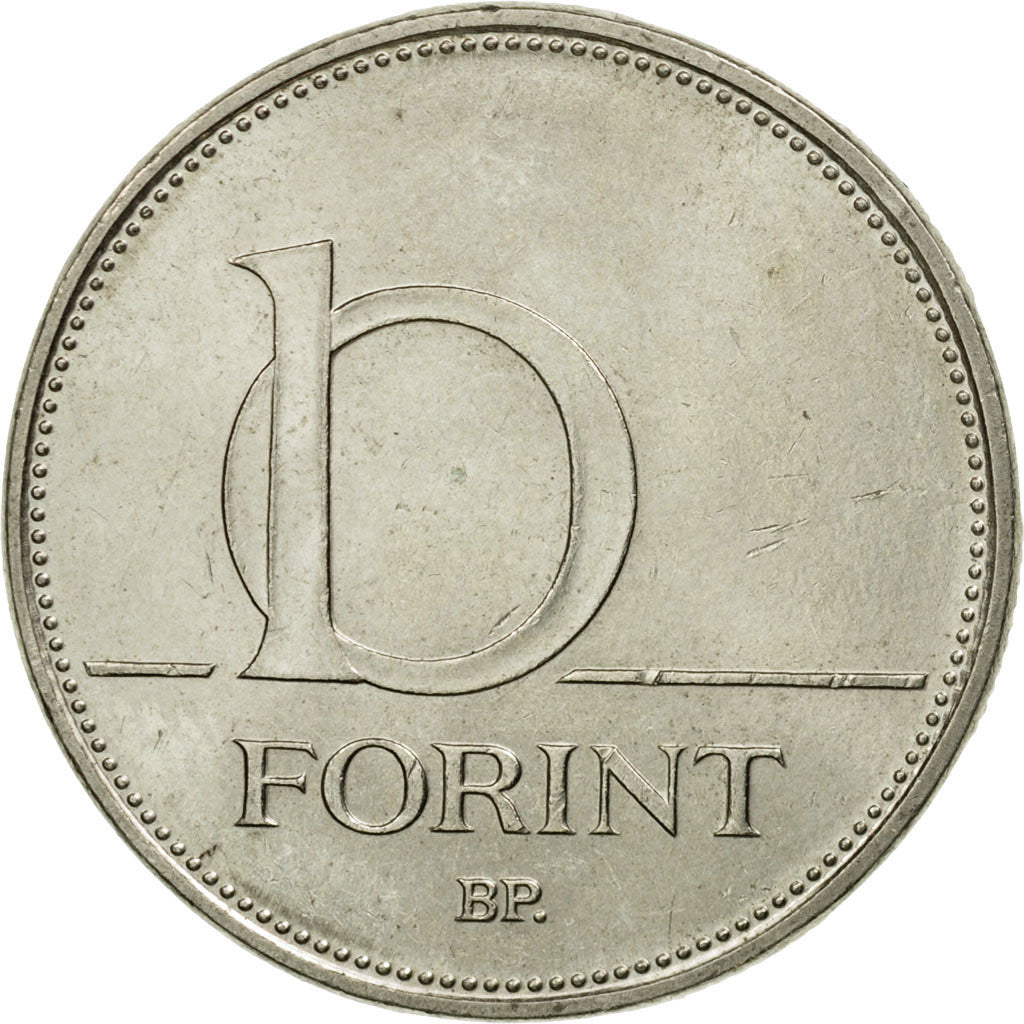 Moneda, Hungría, 10 Forint, 1993, Budapest, MBC, Cobre - níquel, KM:695