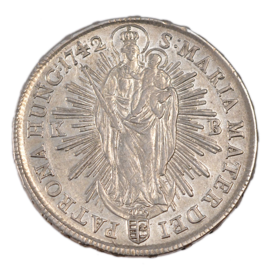 Monnaie, Hongrie, Maria Theresia, Thaler, 1742, TTB+, Argent, KM:328.3