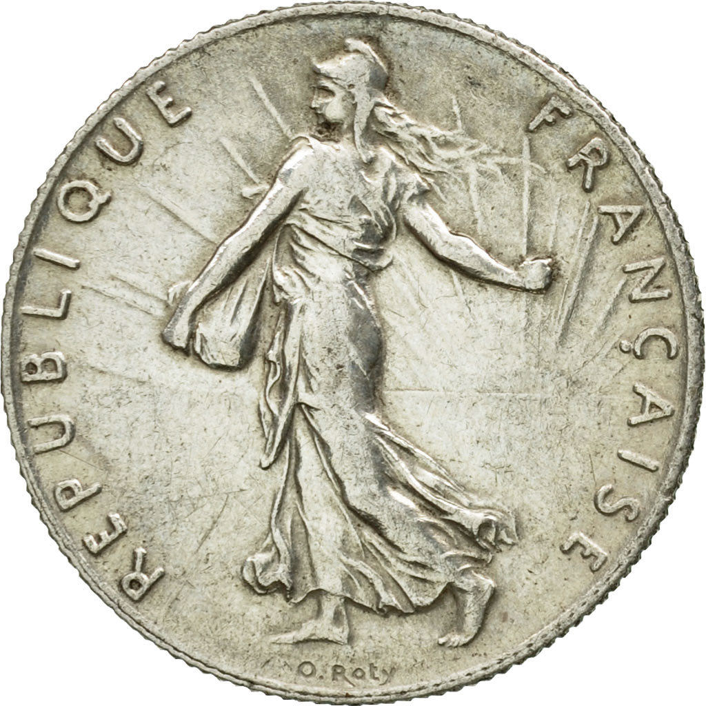 Coin, France, Semeuse, 50 Centimes, 1918, Paris, AU(55-58), Silver, KM:854, Le