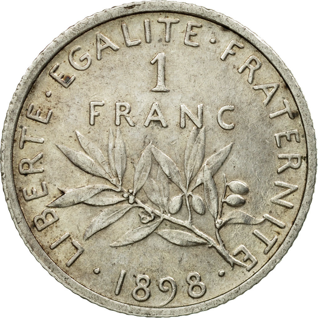 Monnaie, France, Semeuse, Franc, 1898, Paris, TTB, Argent, KM:844.1, Le