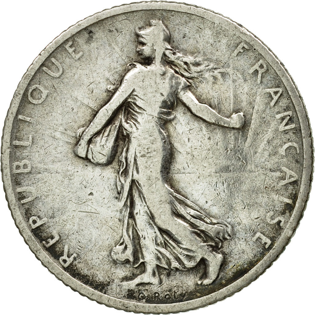 Coin, France, Semeuse, Franc, 1902, Paris, VF(30-35), Silver, KM:844.1, Le