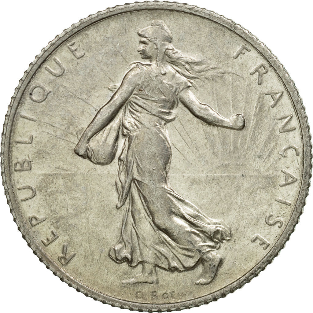 Coin, France, Semeuse, Franc, 1909, Paris, EF(40-45), Silver, KM:844.1, Le