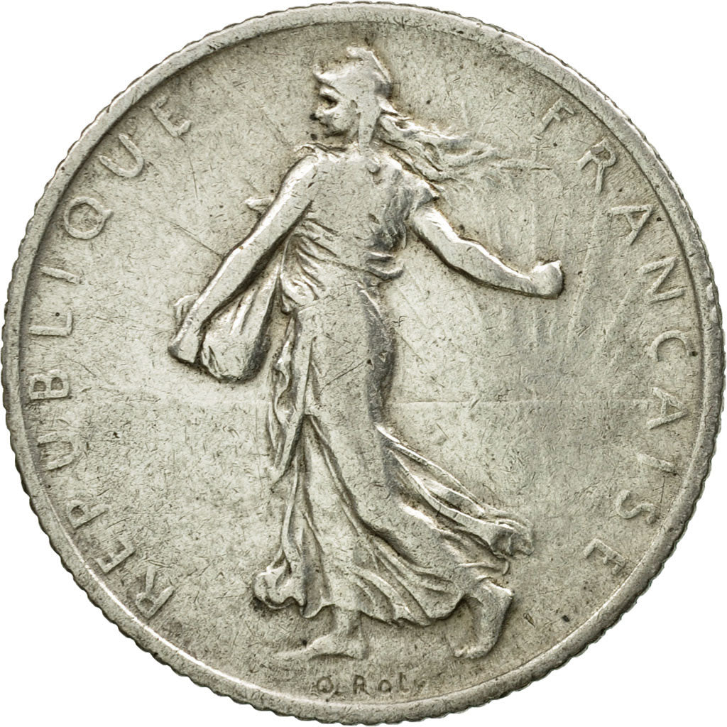 Coin, France, Semeuse, Franc, 1911, Paris, VF(30-35), Silver, KM:844.1, Le