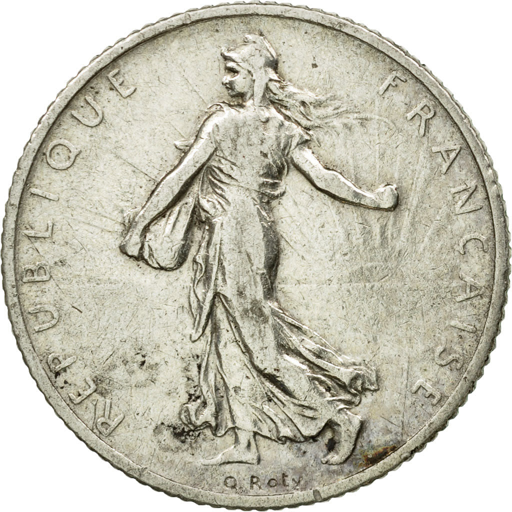 Coin, France, Semeuse, Franc, 1912, Paris, VF(30-35), Silver, KM:844.1, Le