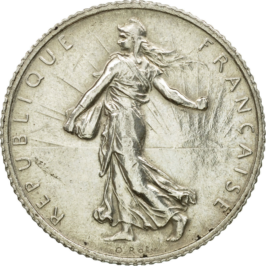 Moneta, Francia, Semeuse, Franc, 1914, Paris, BB, Argento, KM:844.1, Le