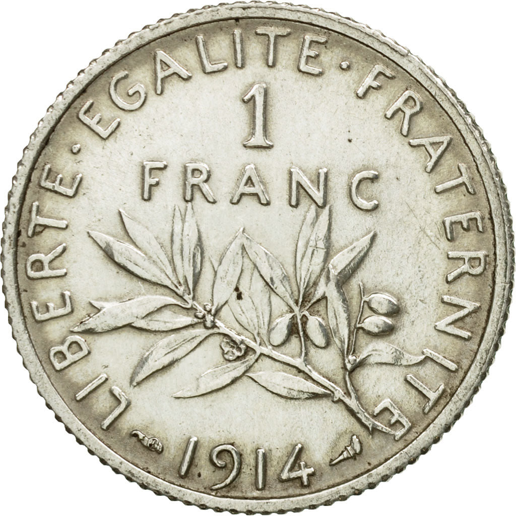 Moneta, Francia, Semeuse, Franc, 1914, Paris, BB, Argento, KM:844.1, Le