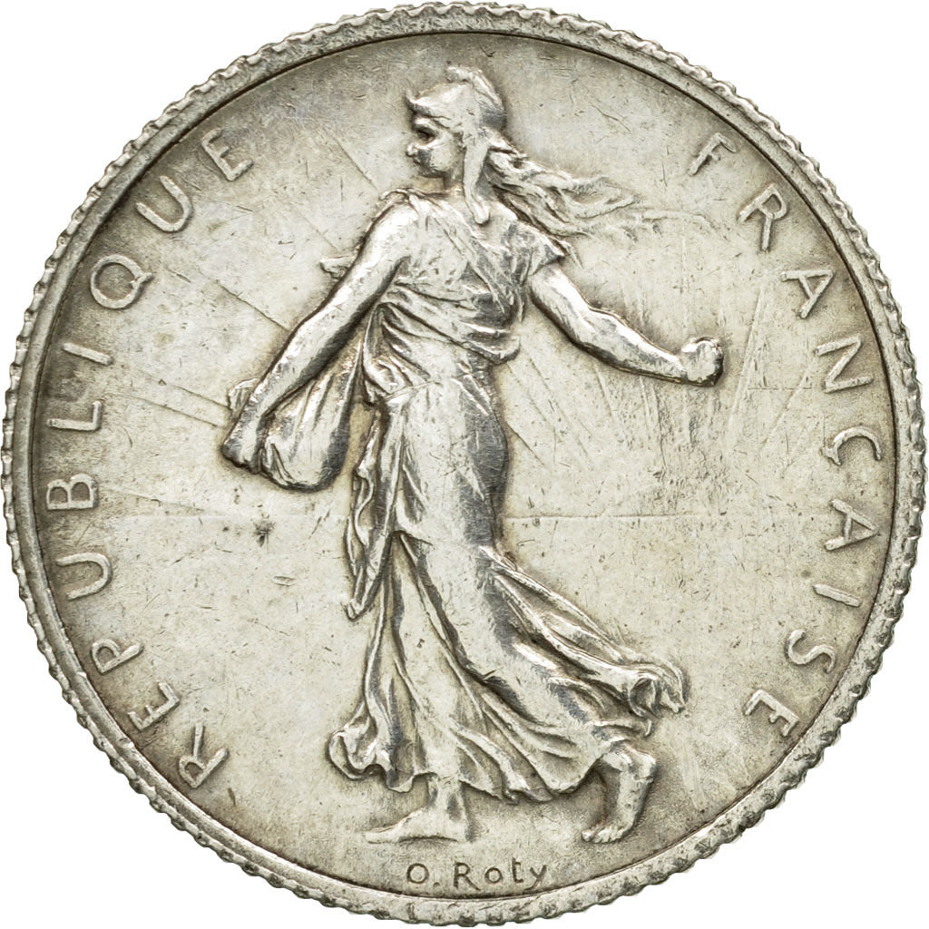 Coin, France, Semeuse, Franc, 1917, Paris, VF(30-35), Silver, KM:844.1, Le