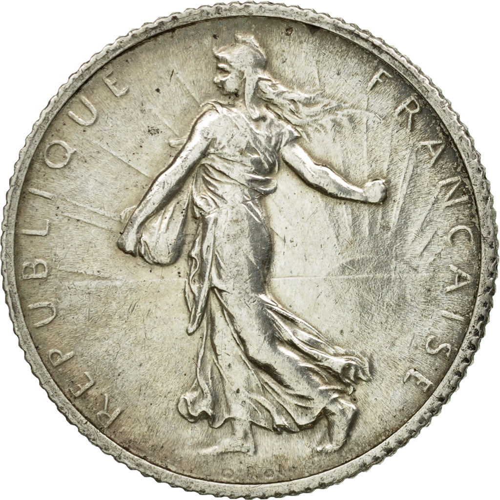 Münze, Frankreich, Semeuse, Franc, 1919, Paris, S+, Silber, KM:844.1