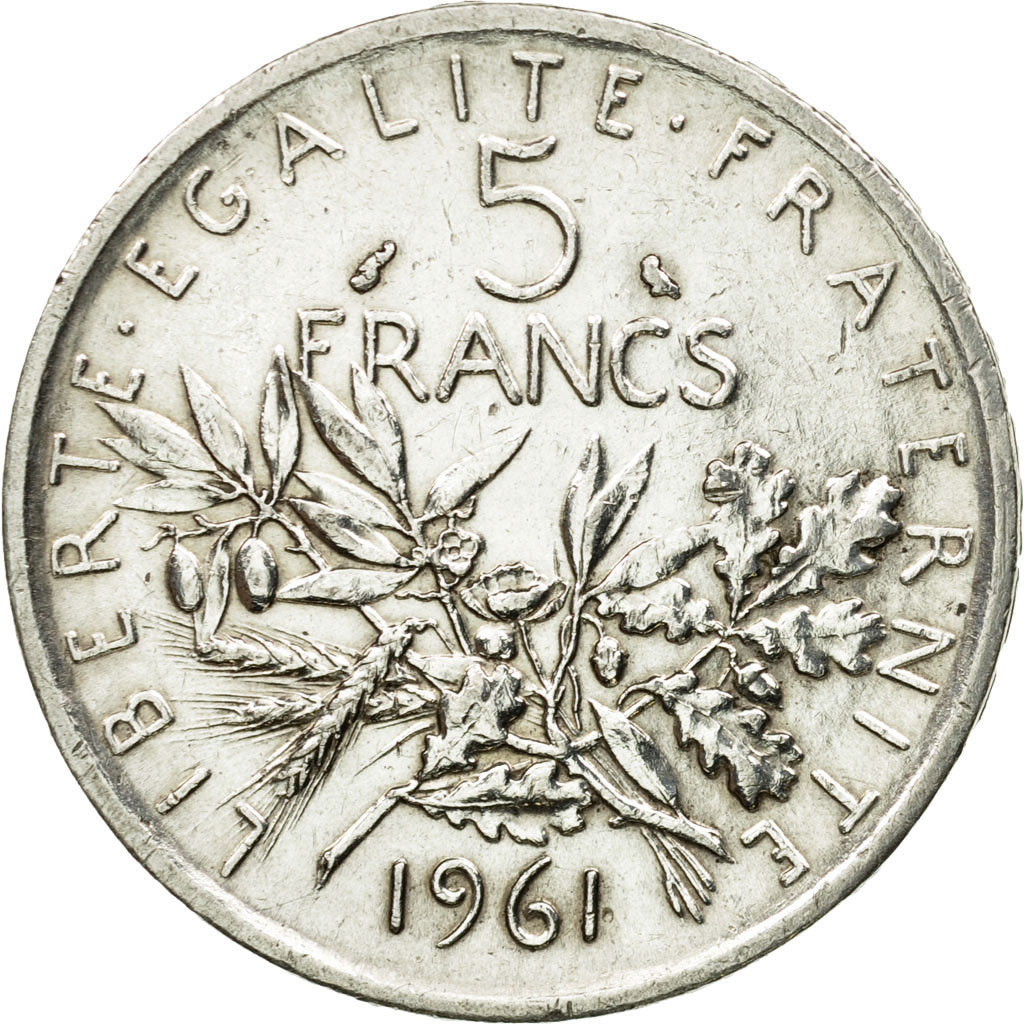 Monnaie, France, Semeuse, 5 Francs, 1961, Paris, SUP, Argent, KM:926, Le
