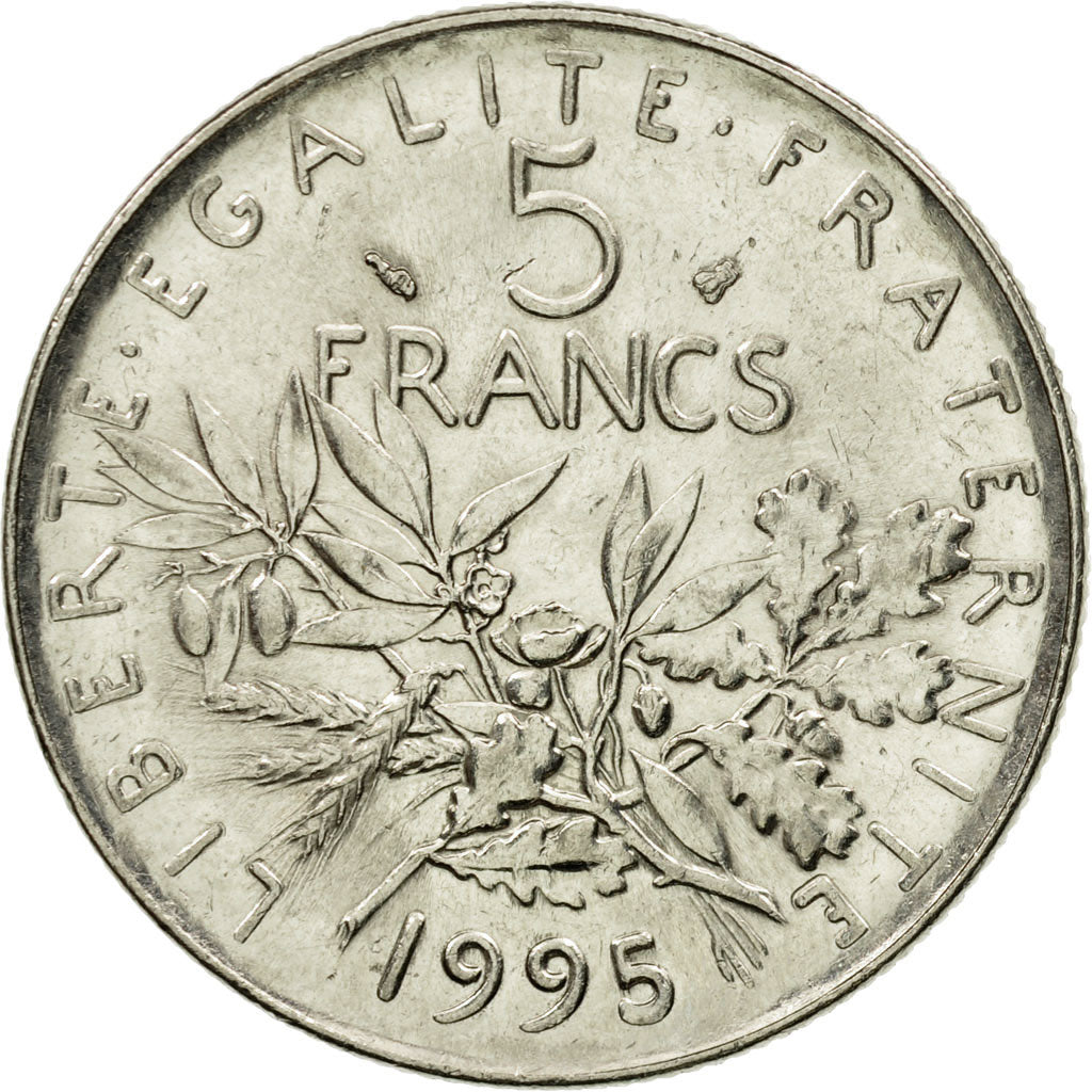 Moneda, Francia, Semeuse, 5 Francs, 1995, Paris, EBC, Níquel recubierto de